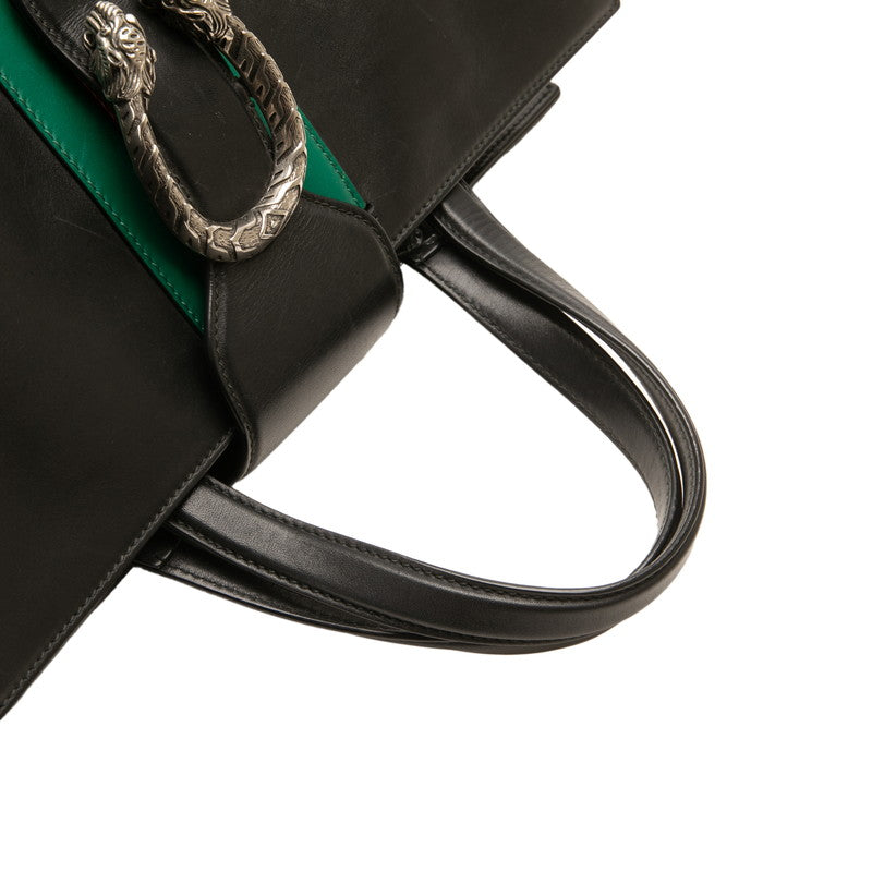 グッチ シェリーライン ディオニュソス ハンドバッグ ショルダーバッグ 2WAY 444167 ブラック レザー レディース GUCCI 【中古】