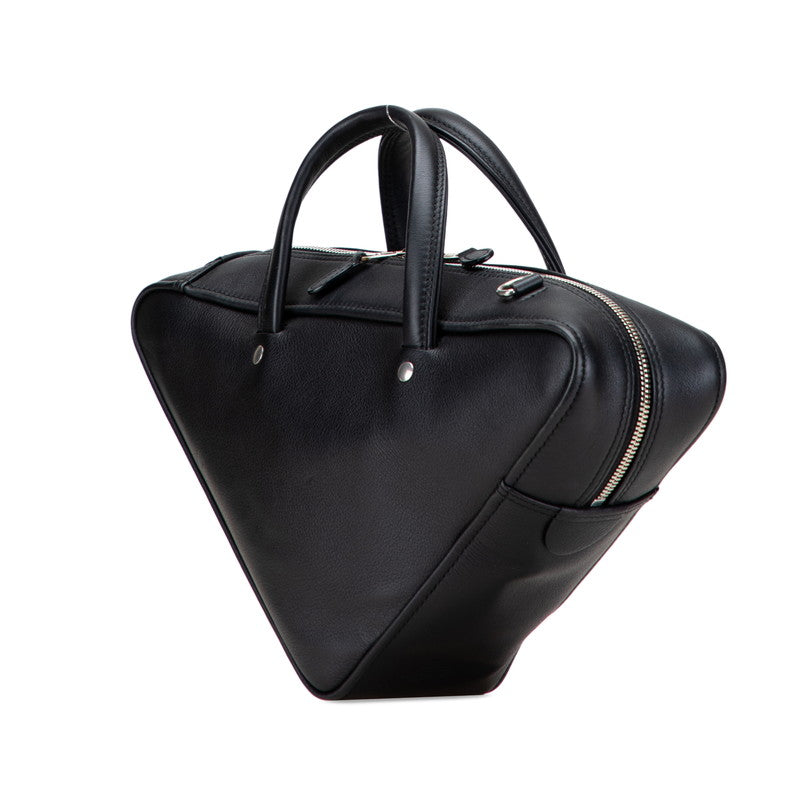 バレンシアガ トライアングル ダッフル ハンドバッグ ショルダーバッグ 2WAY 476975 ブラック レザー レディース BALENCIAGA 【中古】