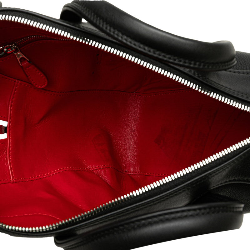 バレンシアガ トライアングル ダッフル ハンドバッグ ショルダーバッグ 2WAY 476975 ブラック レザー レディース BALENCIAGA 【中古】