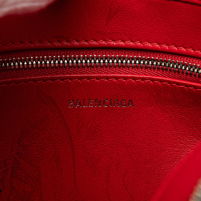 バレンシアガ トライアングル ダッフル ハンドバッグ ショルダーバッグ 2WAY 476975 ブラック レザー レディース BALENCIAGA 【中古】