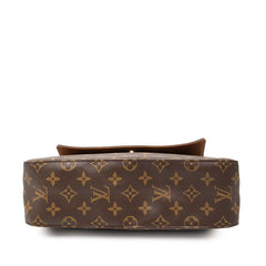 ルイ ヴィトン モノグラム ミニルーピング ショルダーバッグ ハンドバッグ M51147 ブラウン PVC レザー レディース LOUIS VUITTON 中古