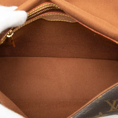 ルイ ヴィトン モノグラム ミニルーピング ショルダーバッグ ハンドバッグ M51147 ブラウン PVC レザー レディース LOUIS VUITTON 中古
