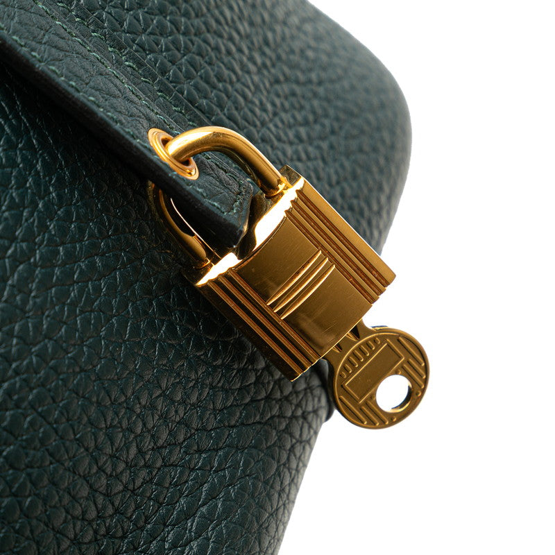 エルメス ピコタンロックPM ハンドバッグ ヴェールシプレス グリーン トリヨンクレマンス レディース HERMES 【中古】