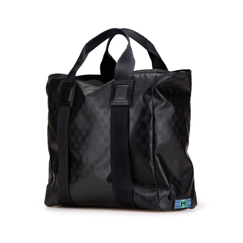 グッチ GGマットクリスタル トートバッグ ショルダーバッグ 2WAY 779816 ブラック PVC レザー メンズ GUCCI 【中古】