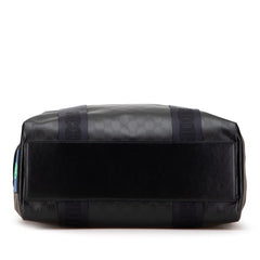 グッチ GGマットクリスタル トートバッグ ショルダーバッグ 2WAY 779816 ブラック PVC レザー メンズ GUCCI 【中古】