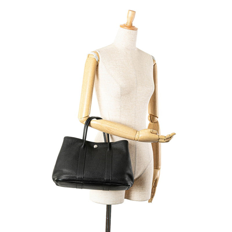 エルメス ガーデンパーティTPM ハンドバッグ トートバッグ ブラック カントリー レディース HERMES 【中古】