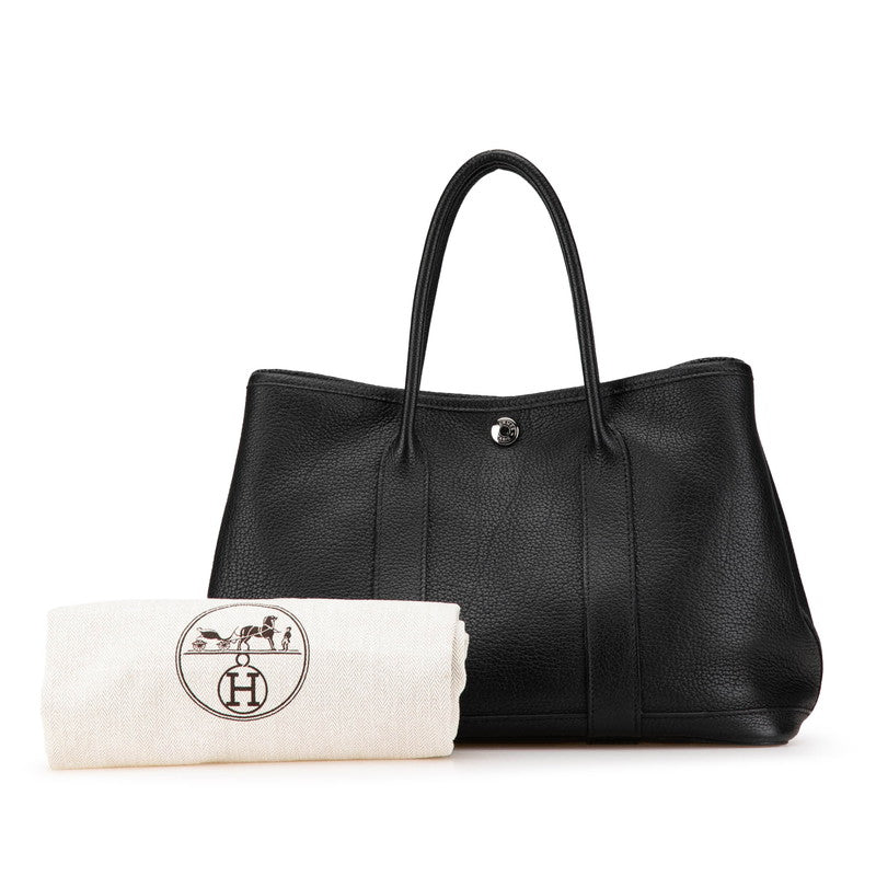 エルメス ガーデンパーティTPM ハンドバッグ トートバッグ ブラック カントリー レディース HERMES 【中古】