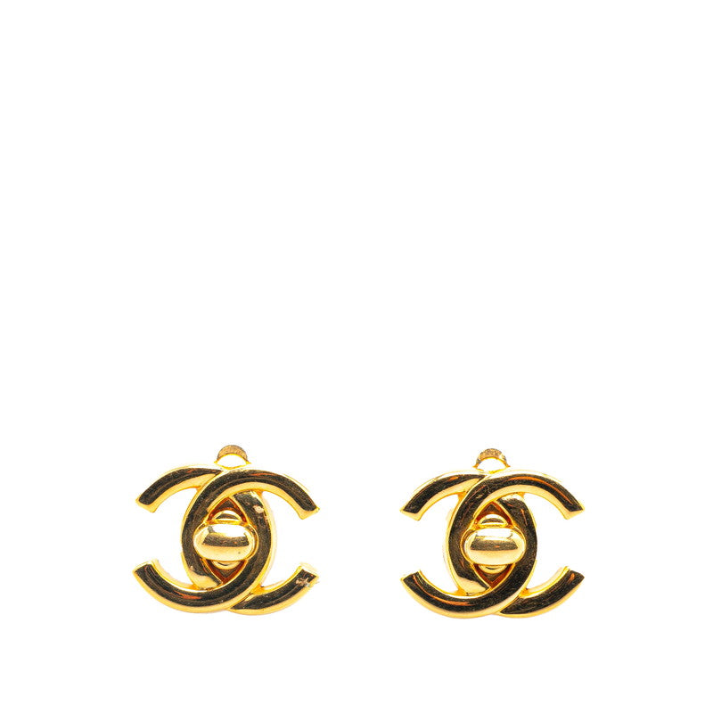 シャネル ヴィンテージ ココマーク ターンロック イヤリング ゴールド メッキ レディース CHANEL 【中古】