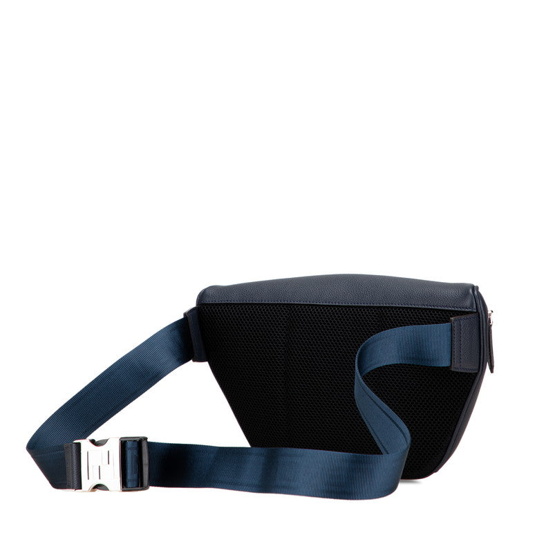 フェンディ ロゴ ボディバッグ ウエストバッグ 7VA562 ネイビー レザー レディース FENDI 【中古】