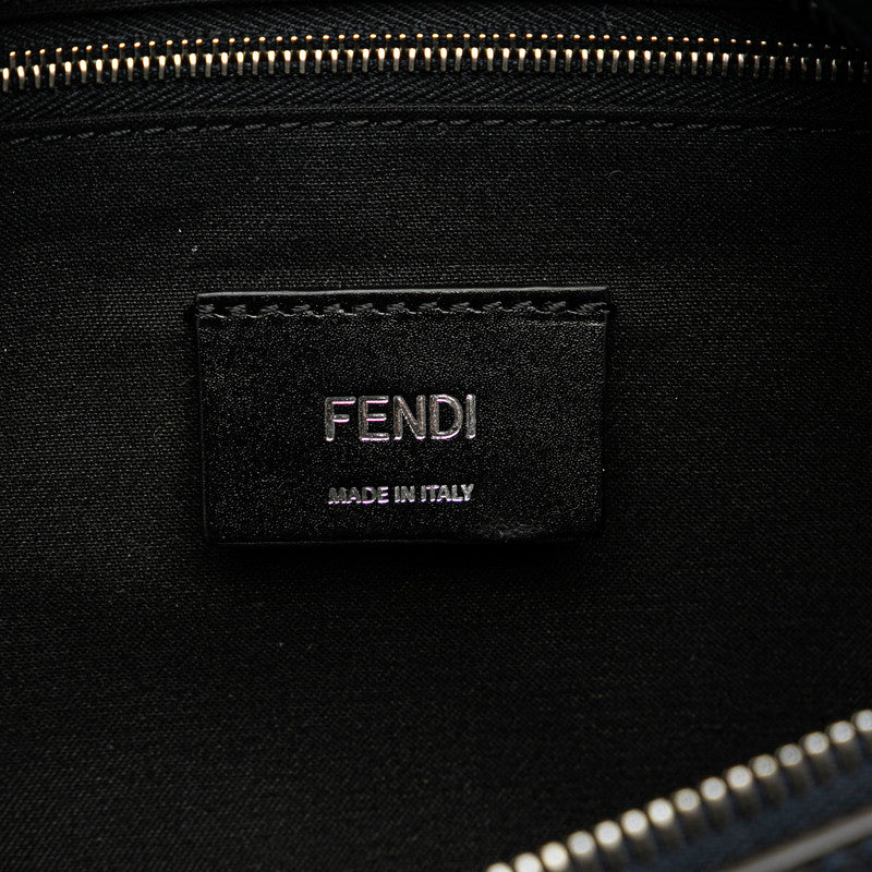 フェンディ ロゴ ボディバッグ ウエストバッグ 7VA562 ネイビー レザー レディース FENDI 【中古】