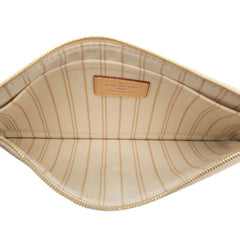 ルイ ヴィトン ダミエ アズール ネヴァーフル付属ポーチ ポーチ ホワイト PVC レザー レディース LOUIS VUITTON 【中古】