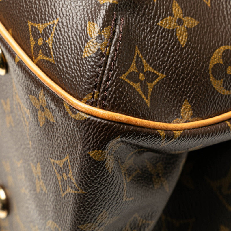 ルイ ヴィトン モノグラム グリート ハンドバッグ トートバッグ M55210 ブラウン PVC レザー レディース LOUIS VUITTON 【中古】