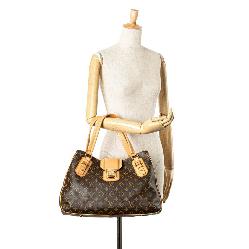 ルイ ヴィトン モノグラム グリート ハンドバッグ トートバッグ M55210 ブラウン PVC レザー レディース LOUIS VUITTON 【中古】
