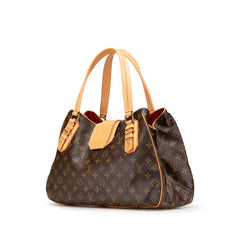ルイ ヴィトン モノグラム グリート ハンドバッグ トートバッグ M55210 ブラウン PVC レザー レディース LOUIS VUITTON 【中古】