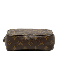 ルイ ヴィトン モノグラム トゥルーストワレット18 ポーチ M47526 ブラウン PVC レザー レディース LOUIS VUITTON 【中古】