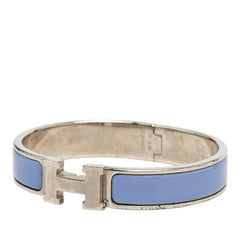 エルメス クリックH PM バングル シルバー パープル メタル レディース HERMES 【中古】