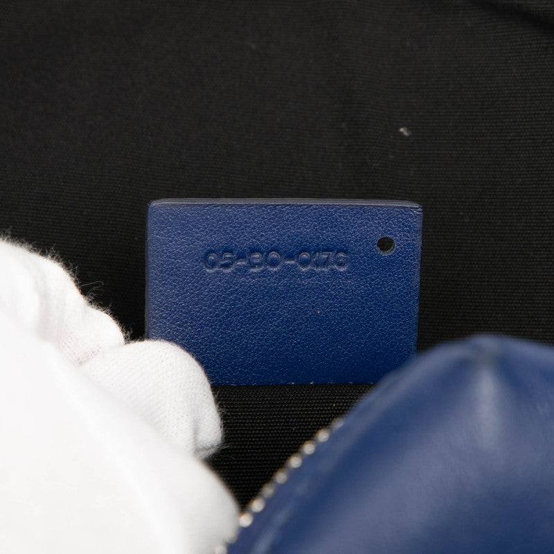 ディオール DIOR HOMME ディオール オム ショルダーバッグ ブルー ブラック レザー メンズ Dior 【中古】