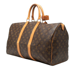 ルイ ヴィトン モノグラム キーポル45 ボストンバッグ ハンドバッグ M41428 ブラウン PVC レザー レディース LOUIS VUITTON 【中古】