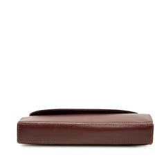 カルティエ マストライン ショルダーバッグ クラッチバッグ 2WAY ボルドー レザー レディース CARTIER 中古