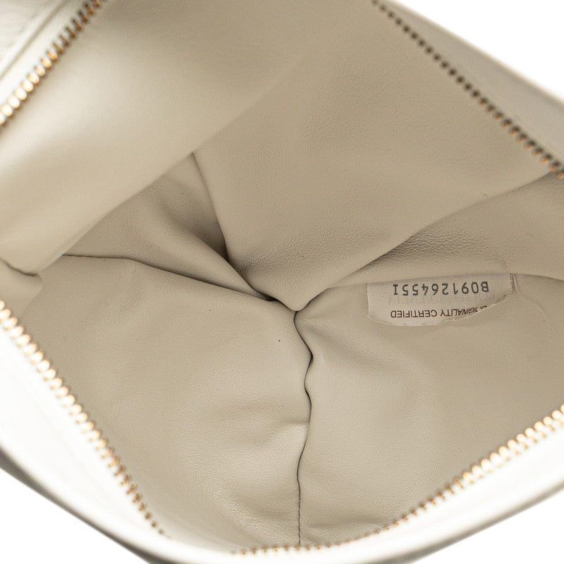 ボッテガヴェネタ ミニ ザ ツイスト ハンドバッグ ホワイト レザー レディース BOTTEGAVENETA 【中古】