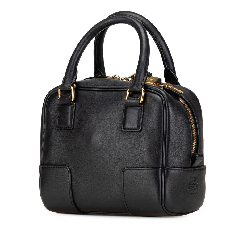 ロエベ アマソナ16 スクエア ハンドバッグ ショルダーバッグ 2WAY ブラック レザー レディース LOEWE 【中古】