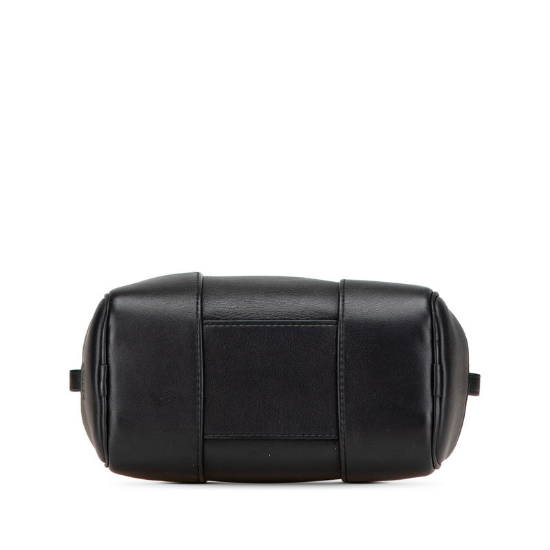 ロエベ アマソナ16 スクエア ハンドバッグ ショルダーバッグ 2WAY ブラック レザー レディース LOEWE 【中古】
