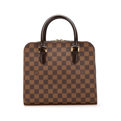 ルイ ヴィトン ダミエ トリアナ ハンドバッグ N51155 ブラウン PVC レザー レディース LOUIS VUITTON 【中古】