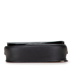 セリーヌ ロゴ ショルダーバッグ ブラック レザー レディース CELINE 【中古】