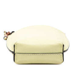 ロエベ アナグラム ゲートポケット 斜めかけ ショルダーバッグ イエロー レザー レディース LOEWE 【中古】