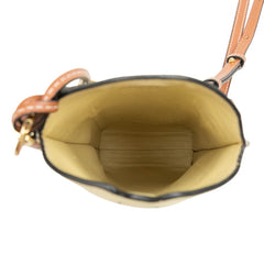 ロエベ アナグラム ゲートポケット 斜めかけ ショルダーバッグ イエロー レザー レディース LOEWE 【中古】