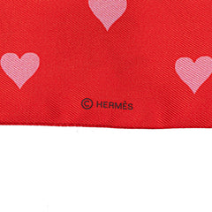 エルメス ツイリー TEA TIME ティータイム スカーフ レッド ピンク マルチカラー シルク レディース HERMES 【中古】