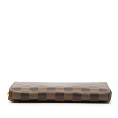 ルイ ヴィトン ダミエ ジッピーウォレット ラウンドファスナー 長財布 N41661 ブラウン PVC レザー レディース LOUIS VUITTON 【中古】