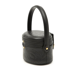 ディオール CDロゴ バニティバッグ ミニハンドバッグ ブラック レザー レディース Dior 【中古】