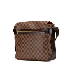 ルイ ヴィトン ダミエ バスティーユ 斜め掛け ショルダーバッグ N45258 ブラウン PVC レザー メンズ LOUIS VUITTON 【中古】