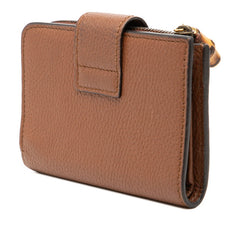 グッチ GGマーモント バンブー 二つ折り財布 ミディアムウォレット 739498 ブラウン レザー レディース GUCCI 【中古】
