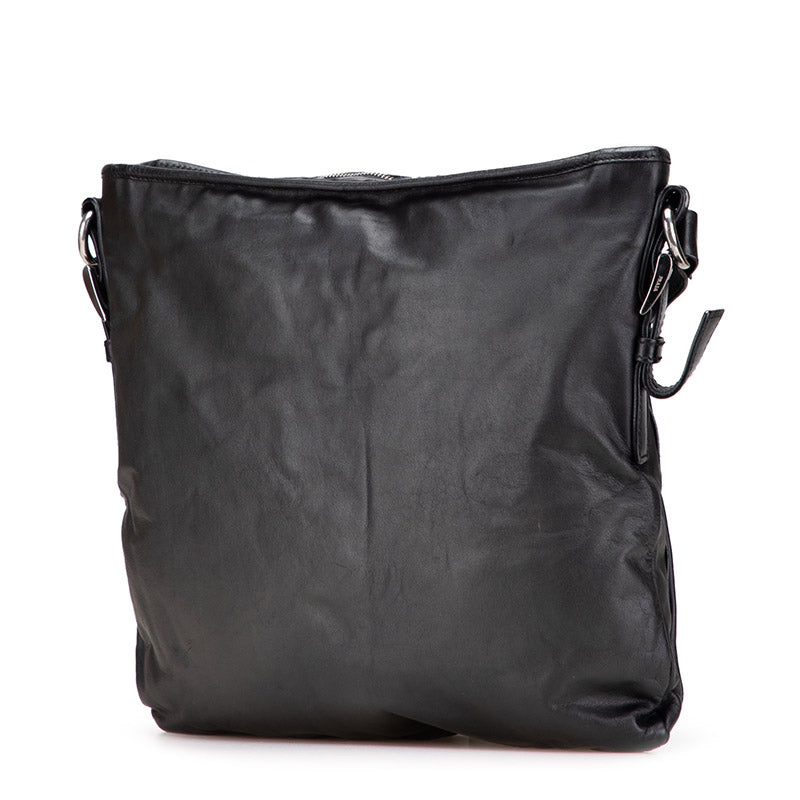 プラダ 斜め掛け ショルダーバッグ VA0802 ブラック レザー レディース PRADA 【中古】