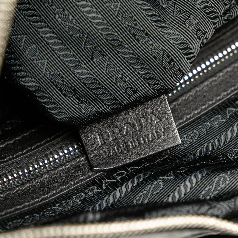 プラダ 斜め掛け ショルダーバッグ VA0802 ブラック レザー レディース PRADA 【中古】