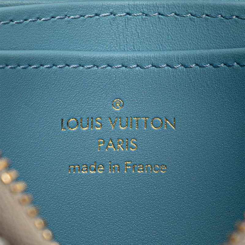 ルイ ヴィトン モノグラム ジャガード Since1854 ジッピーコインパース コインケース M69997 ベージュ ホワイト キャンバス レザー レディース LOUIS VUITTON 【中古】