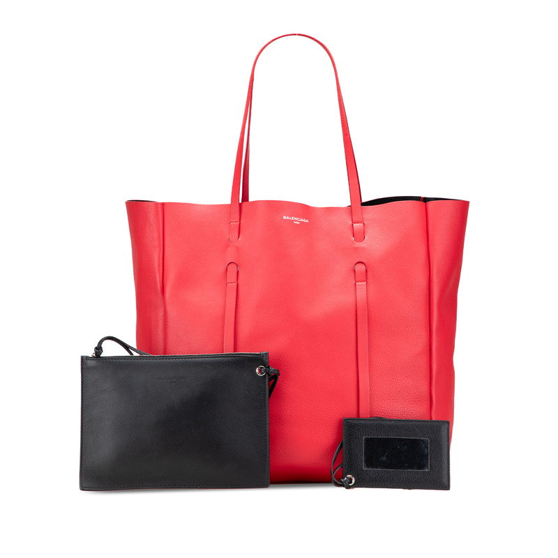 バレンシアガ エブリデイ トートバッグ ワンショルダーバッグ 475201 レッド レザー レディース BALENCIAGA 【中古】
