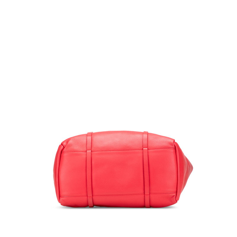バレンシアガ エブリデイ トートバッグ ワンショルダーバッグ 475201 レッド レザー レディース BALENCIAGA 【中古】
