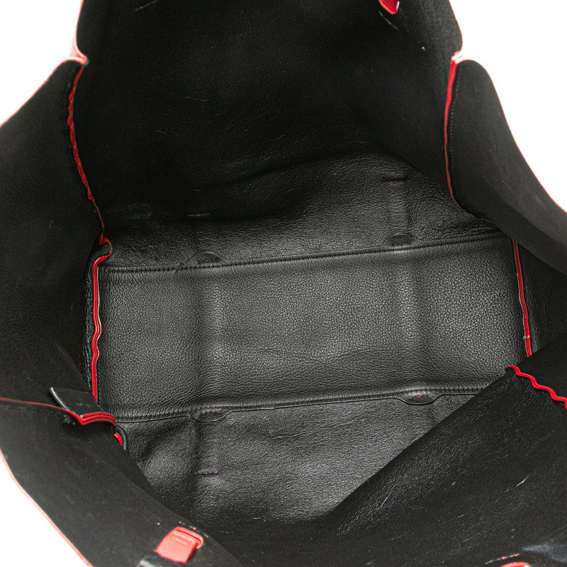 バレンシアガ エブリデイ トートバッグ ワンショルダーバッグ 475201 レッド レザー レディース BALENCIAGA 【中古】