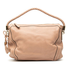 グッチ バンブー タッセル ショルダーバッグ 269949 ピンクベージュ レザー レディース GUCCI 【中古】