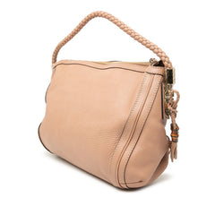 グッチ バンブー タッセル ショルダーバッグ 269949 ピンクベージュ レザー レディース GUCCI 【中古】