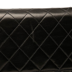 シャネル マトラッセ ココマーク プッシュロック チェーン ショルダーバッグ ブラック ラムスキン レディース CHANEL 【中古】