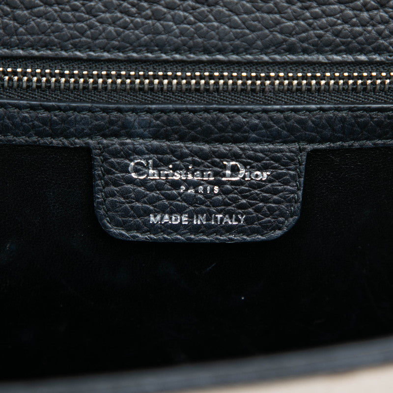 ディオール レオパード ハンドバッグ ベージュ ブラック ハラコ レザー レディース Dior 【中古】