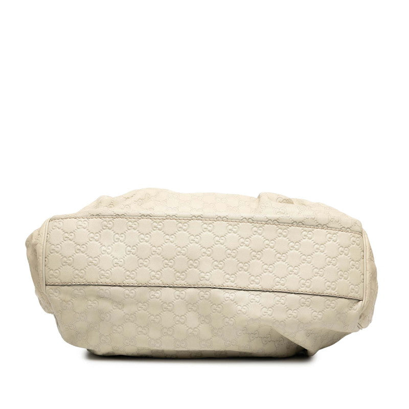 グッチ グッチシマ スーキー ハンドバッグ 211943 アイボリー レザー レディース GUCCI 【中古】