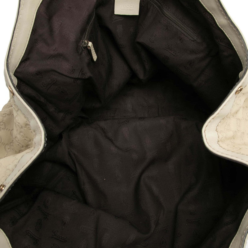グッチ グッチシマ スーキー ハンドバッグ 211943 アイボリー レザー レディース GUCCI 【中古】