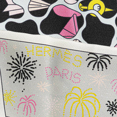 エルメス ツイリー FACTORY SUITE スカーフ ホワイト マルチカラー シルク レディース HERMES 【中古】