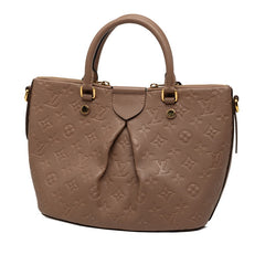 ルイ ヴィトン モノグラム アンプラント マザリーヌ PM ハンドバッグ ショルダーバッグ 2WAY M50709 トープ レザー レディース LOUIS VUITTON 中古