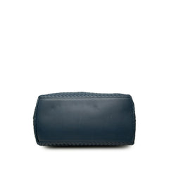 ボッテガヴェネタ イントレチャート トートバッグ ショルダーバッグ 2WAY ネイビー レザー レディース BOTTEGAVENETA 中古